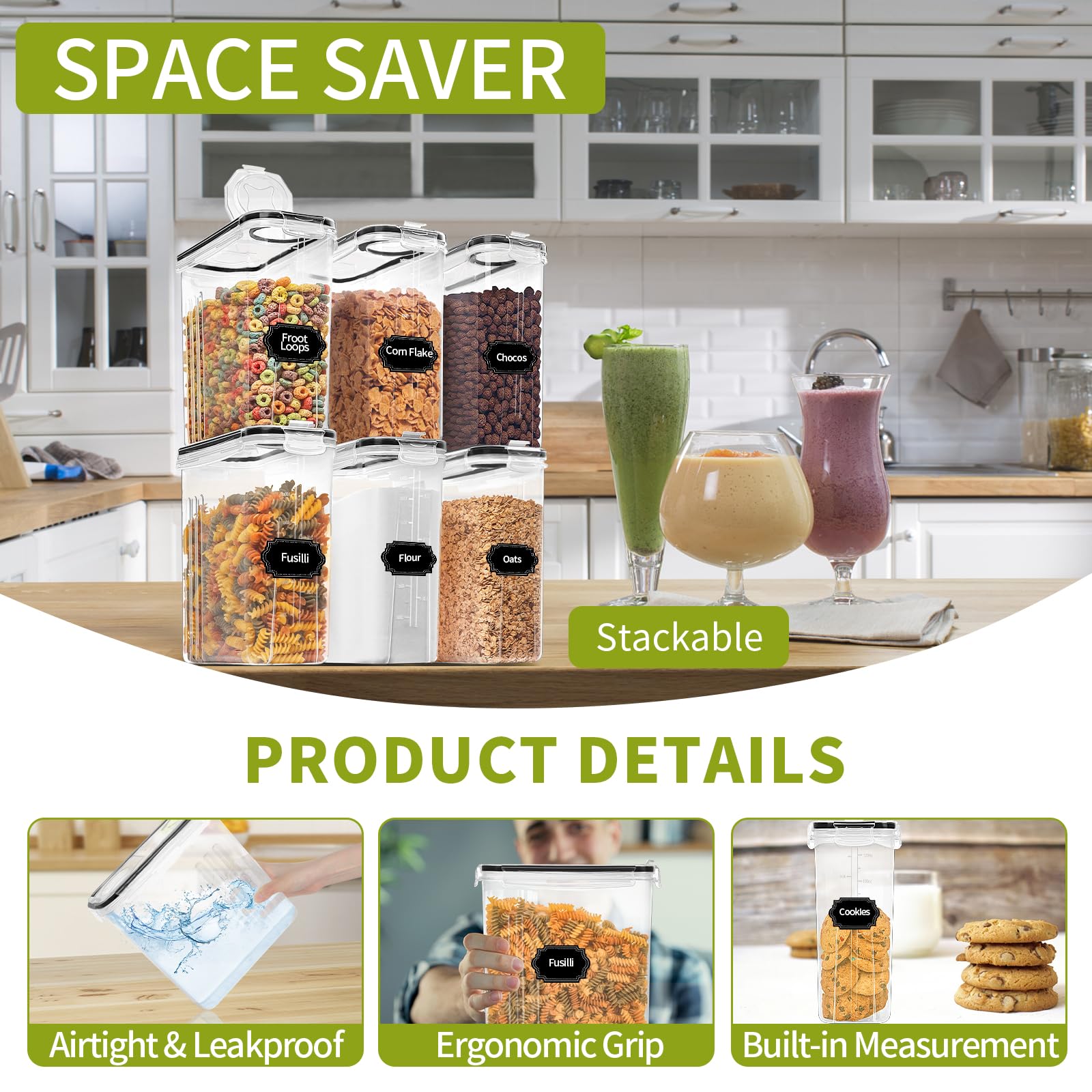 Skroam four sided locking lid with silicone seal for freshness and dust protection