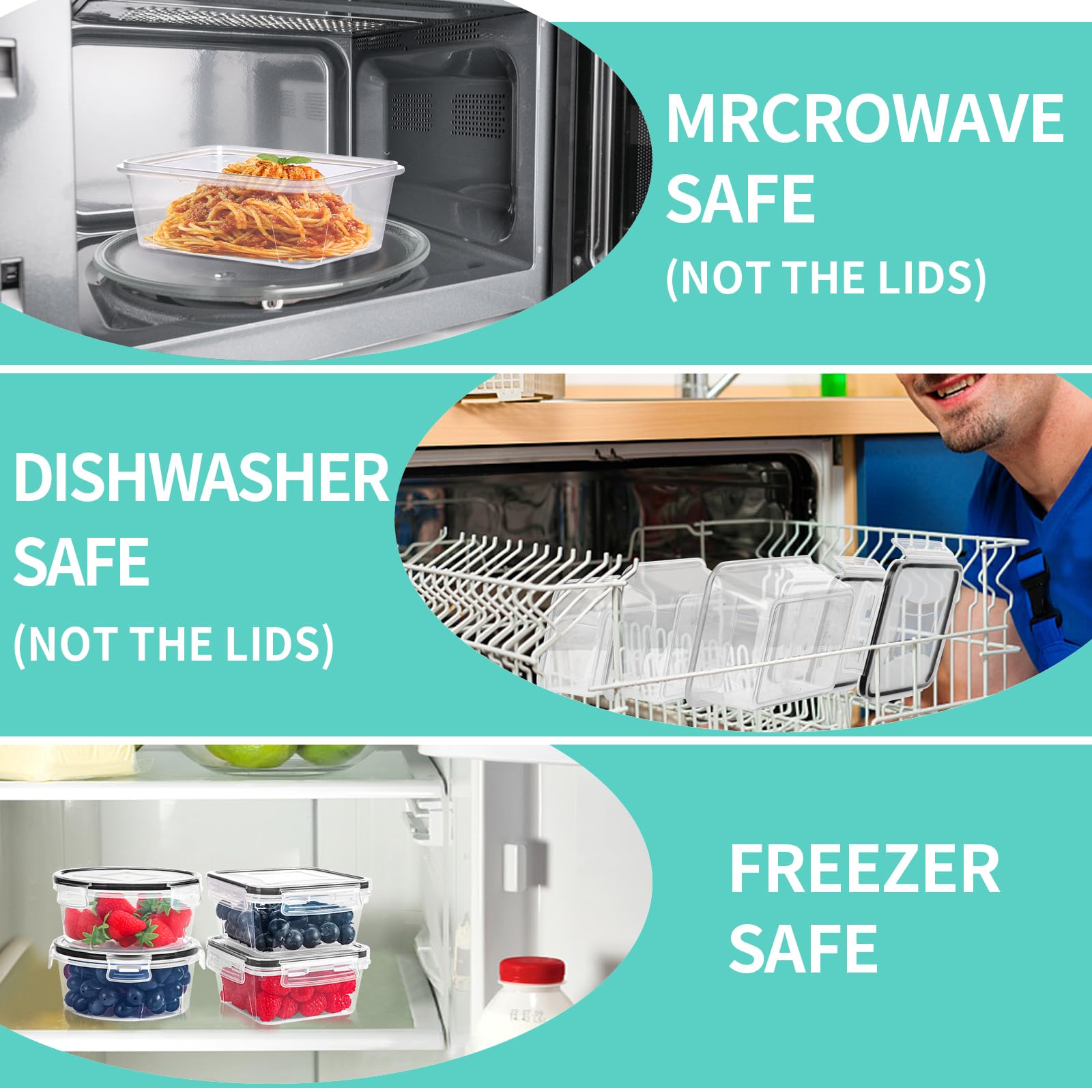 Skroam BPA-free freezer-safe containers maintain freshness and odor control.