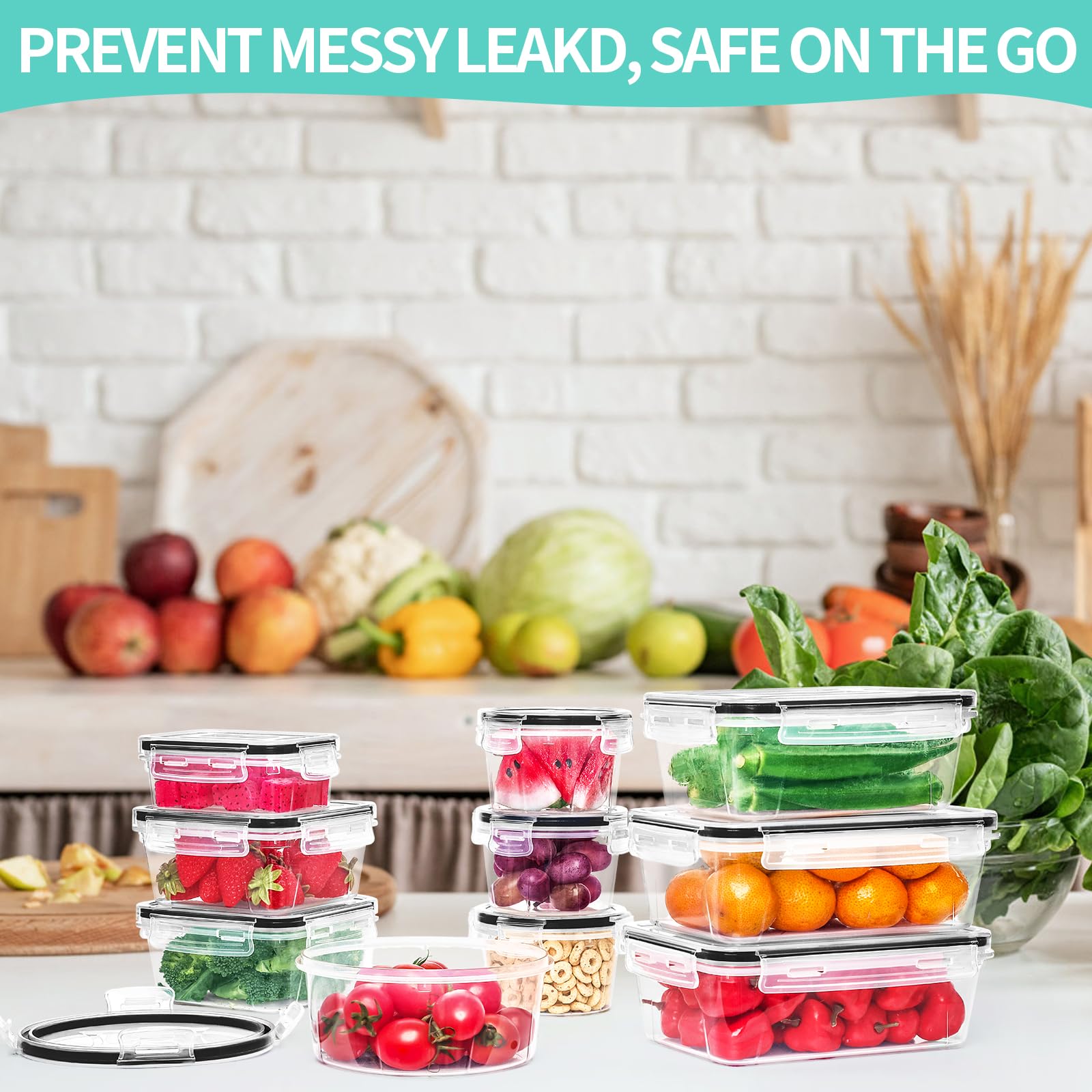 Skroam labeling set helps easy leftovers organization in the kitchen.