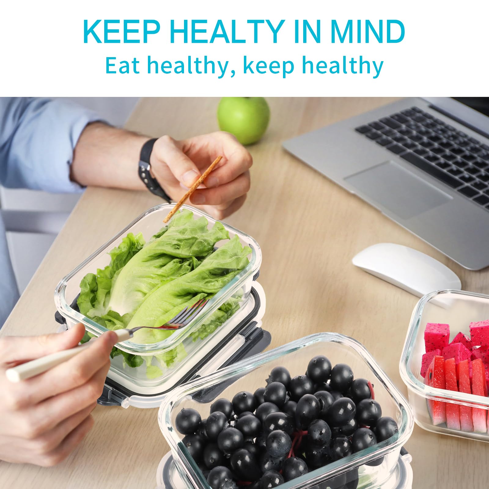 Skroam leak-proof glass container ideal for soups and sauces