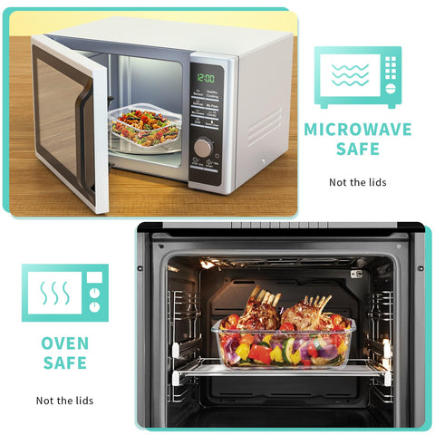 Skroam microwave-safe glass bottoms for quick reheating.