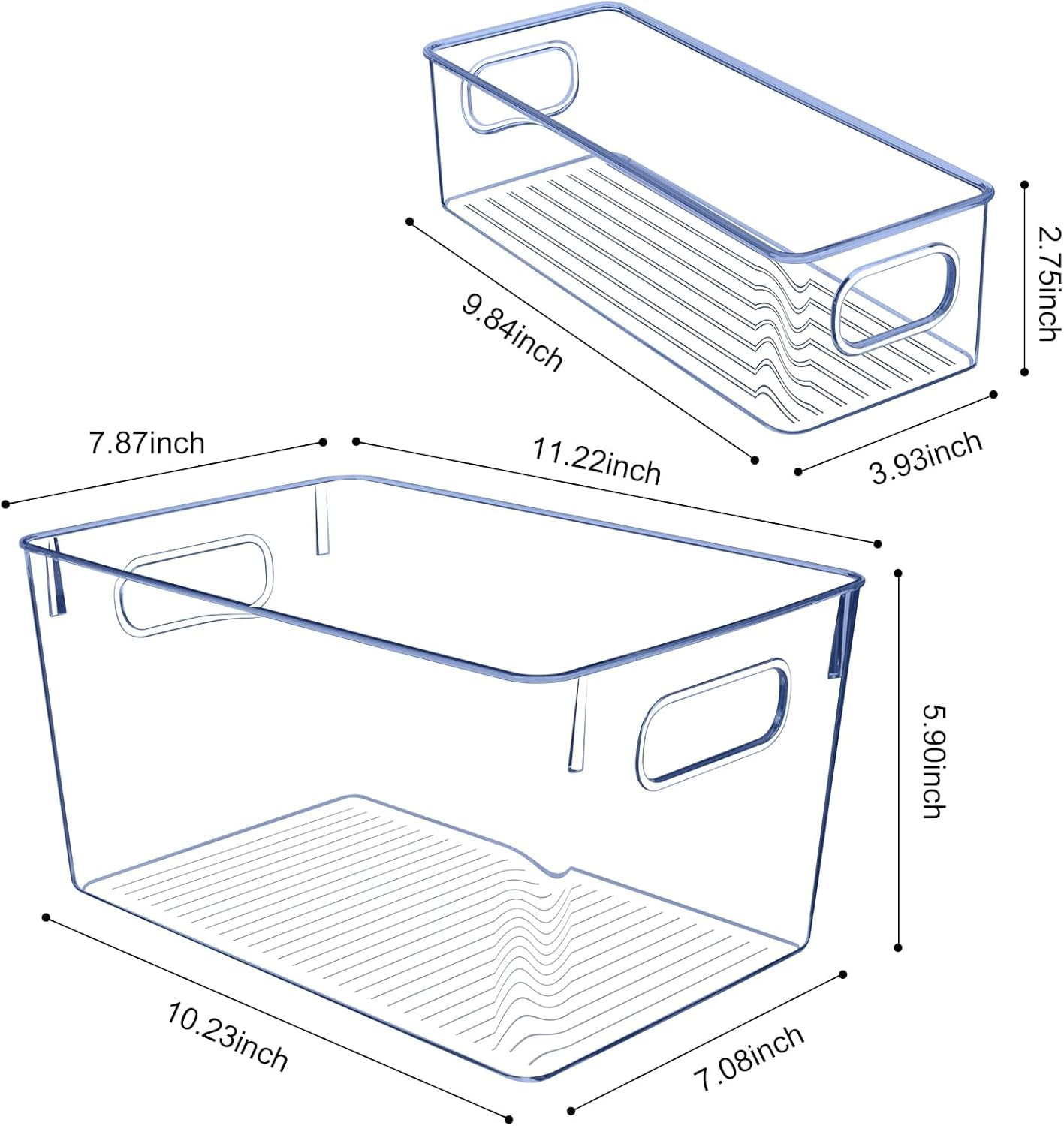 SKTEET easy-clean clear bin; hand wash only.
