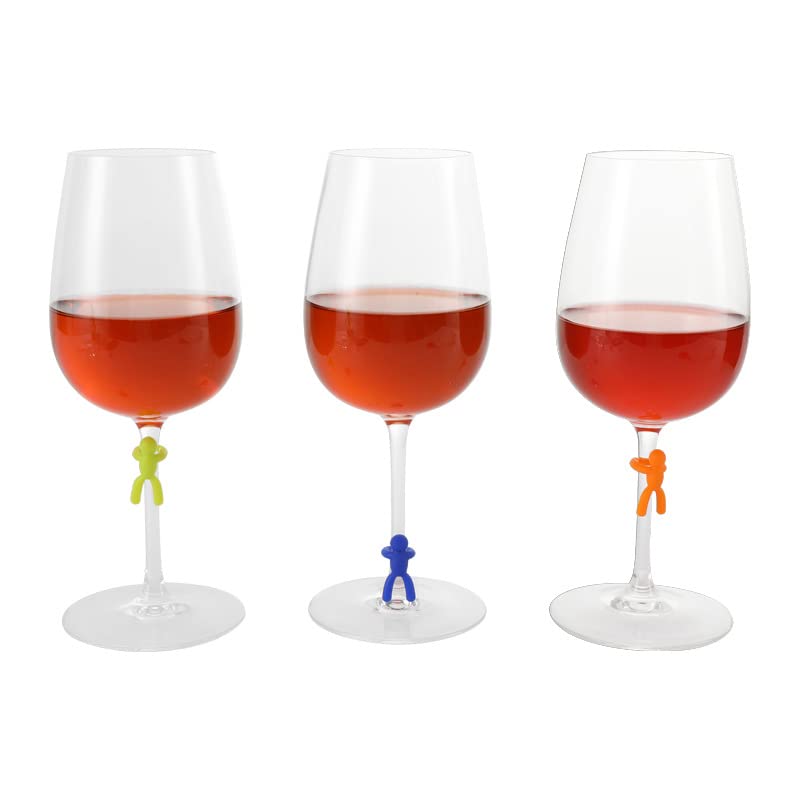 SKULL FISH wine glass marker openings design clips securely onto stems for easy attachment