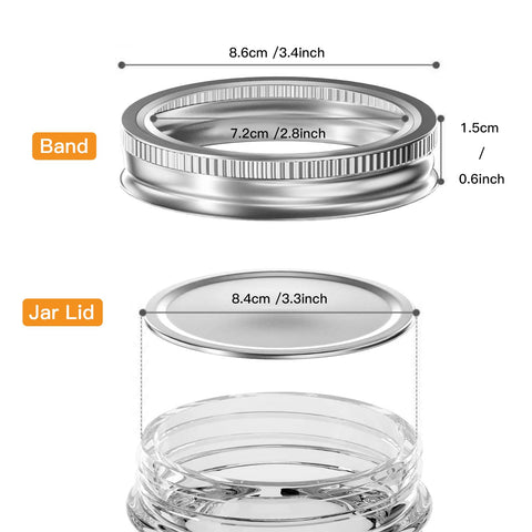 SkyBD airtight wide-mouth lids keep contents fresh after canning.