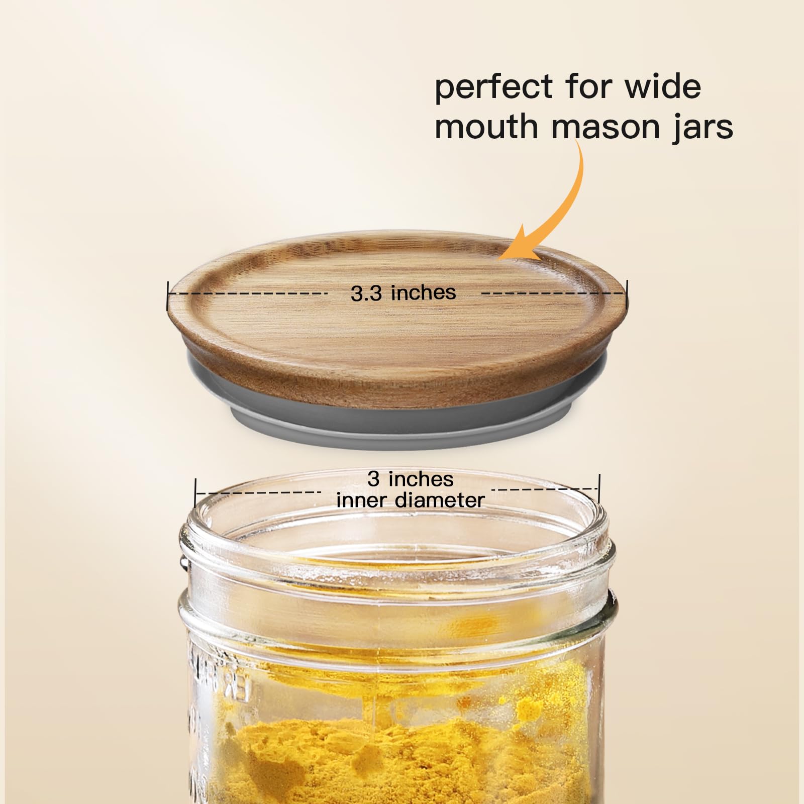 SKYBD reusable wooden lids help organize dry foods and pantry items neatly.