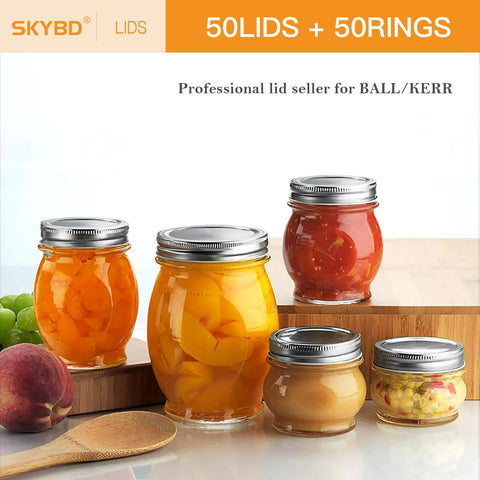 SkyBD wide-mouth rings for reusable sealing during canning.