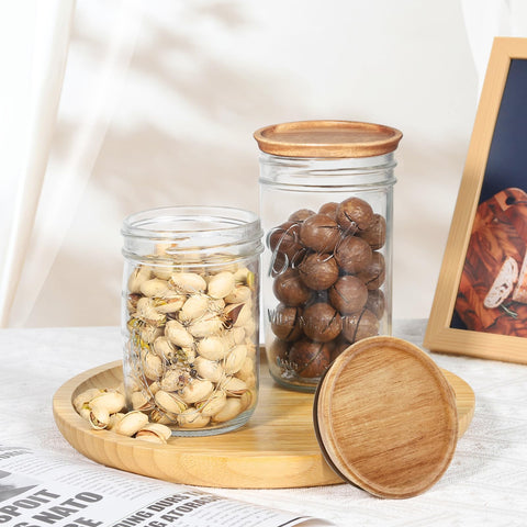 Close-up of SKYBD wooden lid with silicone seal shows airtight gasket.