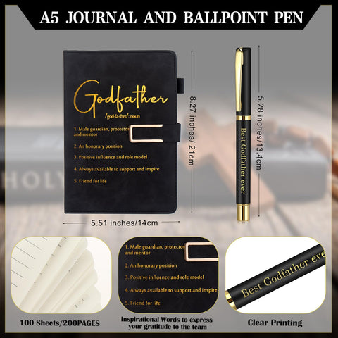 Skybooly godfather journal A5 leather-look cover with smooth writing feel