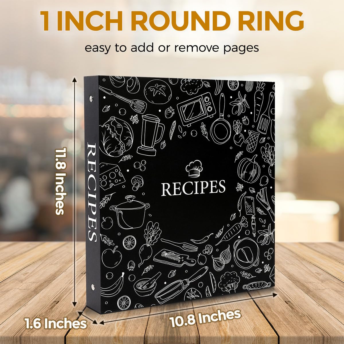 SkyDUE tabbed dividers organize recipes for quick retrieval.