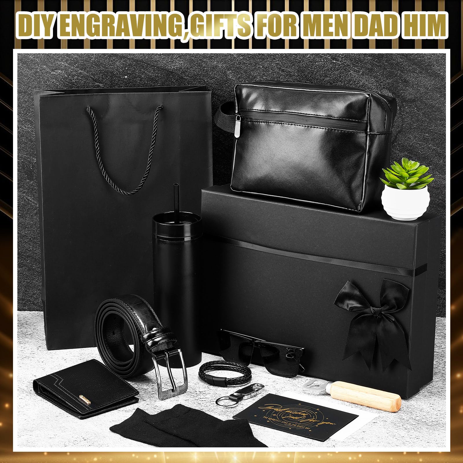 Skylety 13-piece gift basket PU leather wallet; durable card and cash storage
