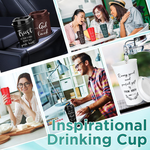 Skylety 16 oz reusable cups ideal for coffee, water, or cold beverages.