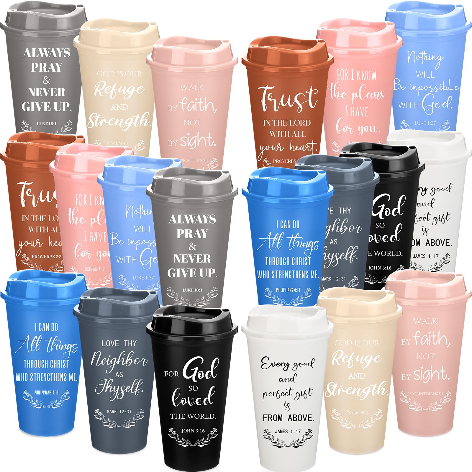 Skylety 20-pack Christian gifts tumbler Morandi color, ideal for church gatherings