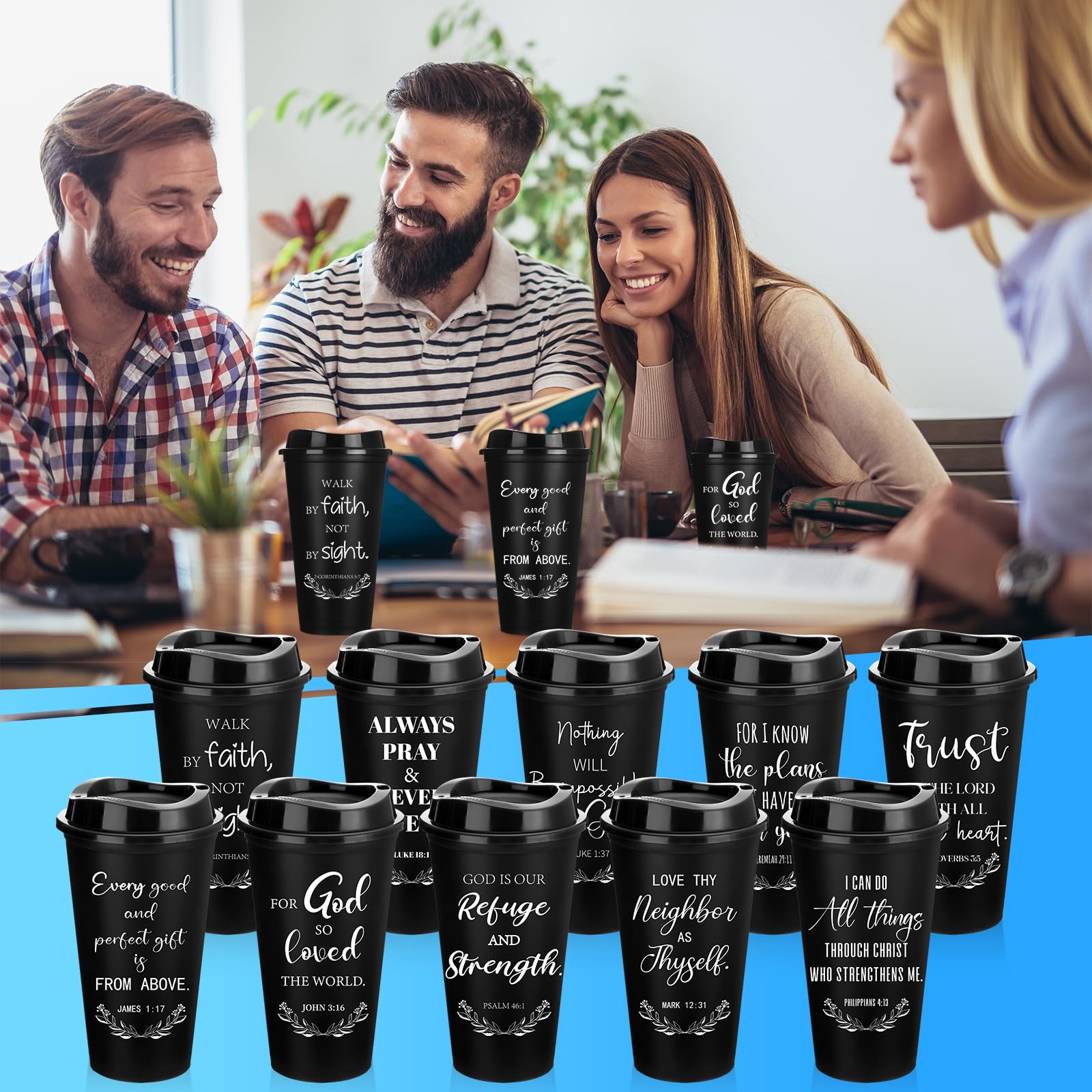 Skylety black tumbler set for church events suitable for gifts.