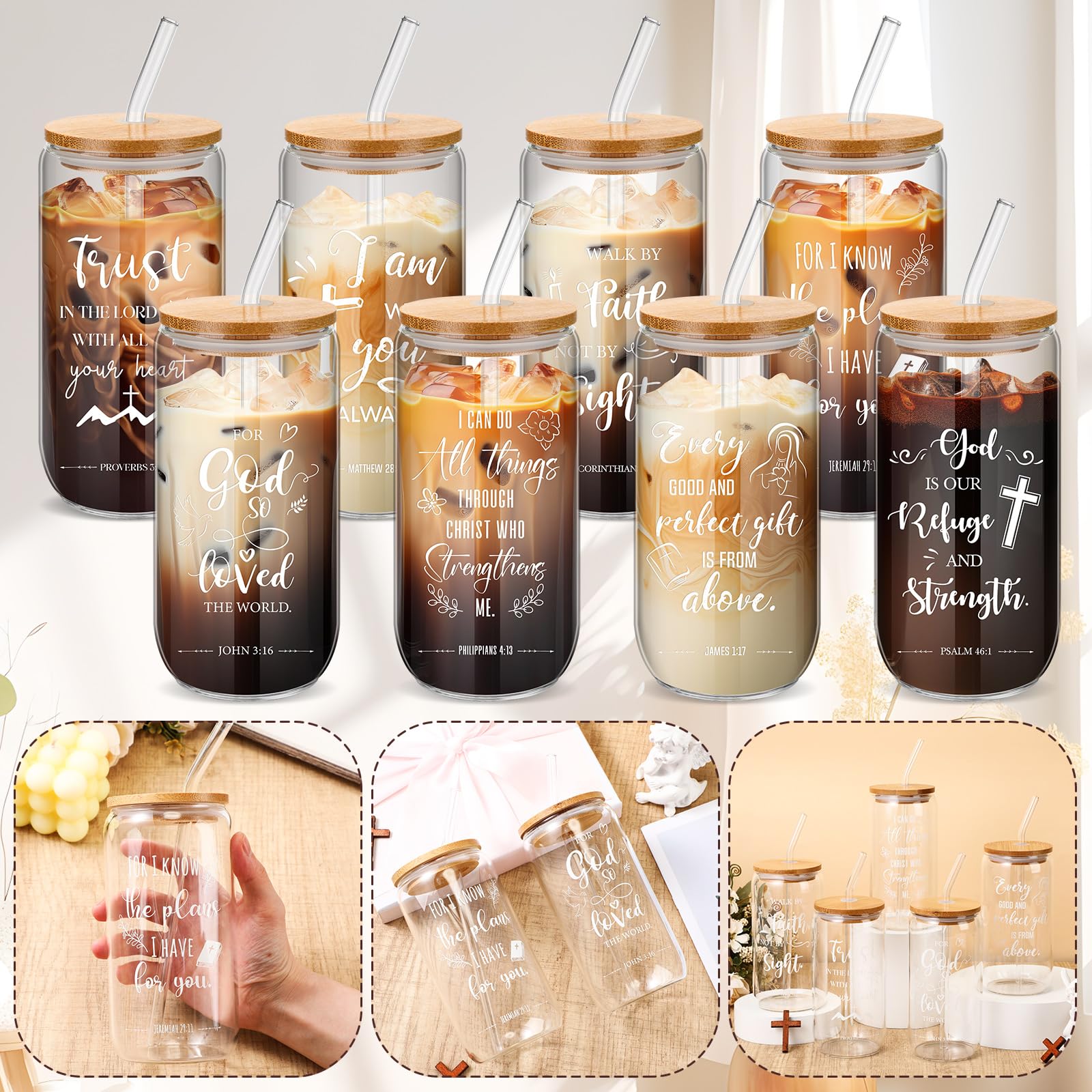 Durable glass with bamboo assembly withstands everyday use.