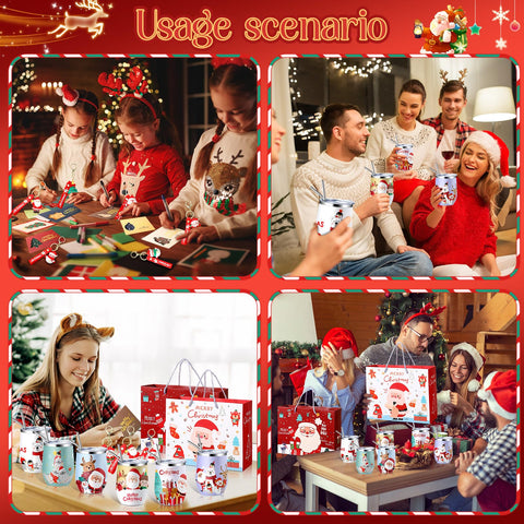 Skylety paper gift bags with Christmas patterns for wrapping