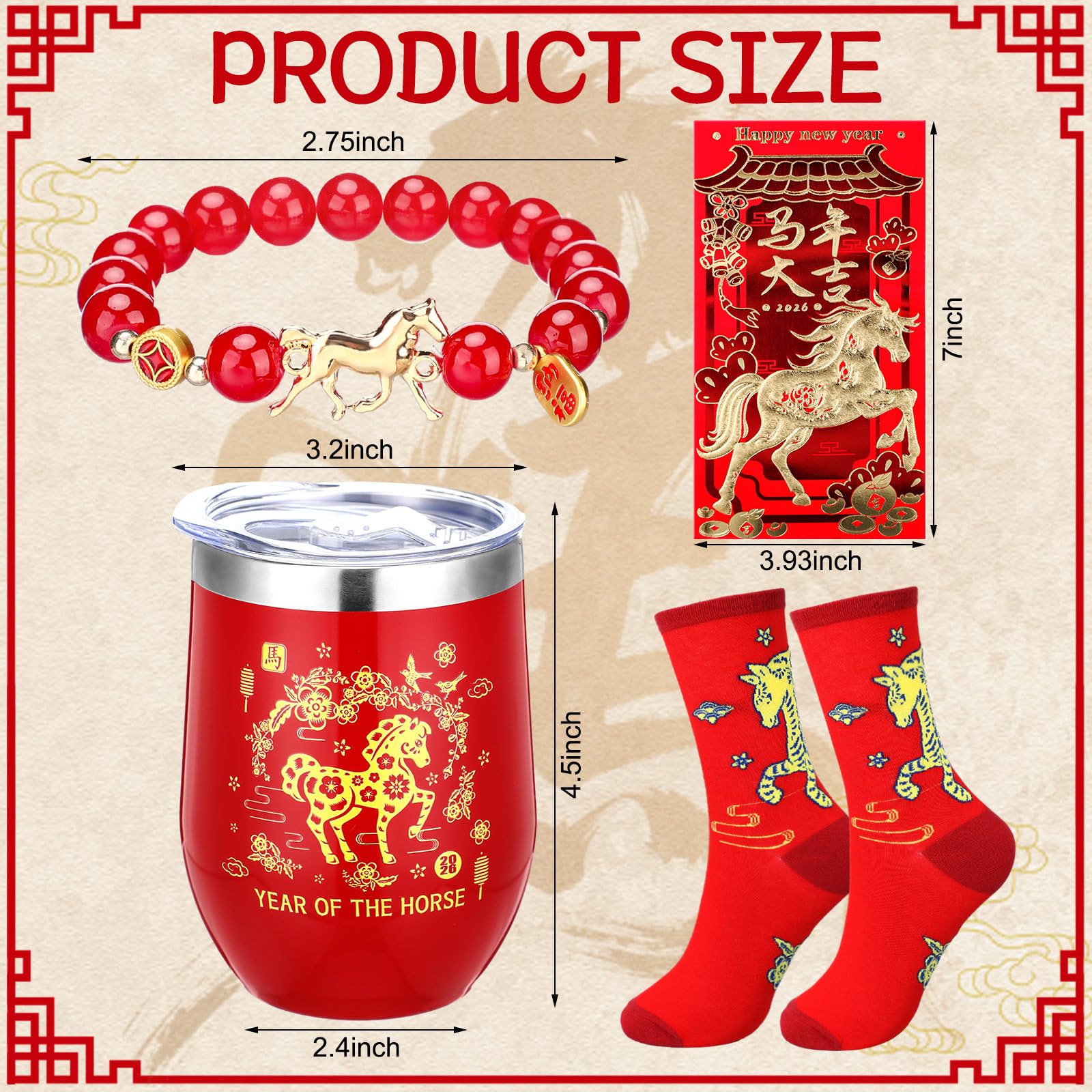 Skylety plastic horse bracelet adds festive flair to outfits.