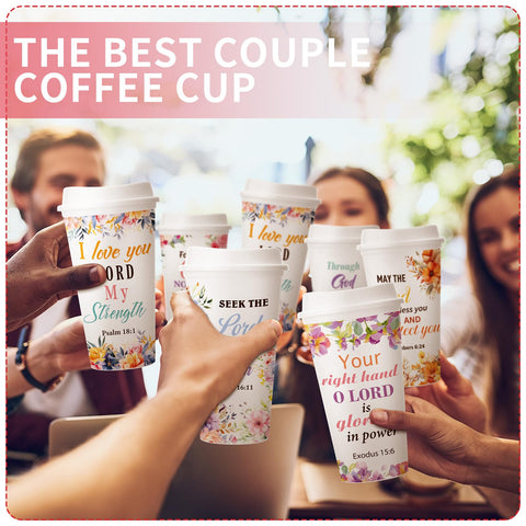Skylety white 16 oz cups suitable for daily beverages and reuse