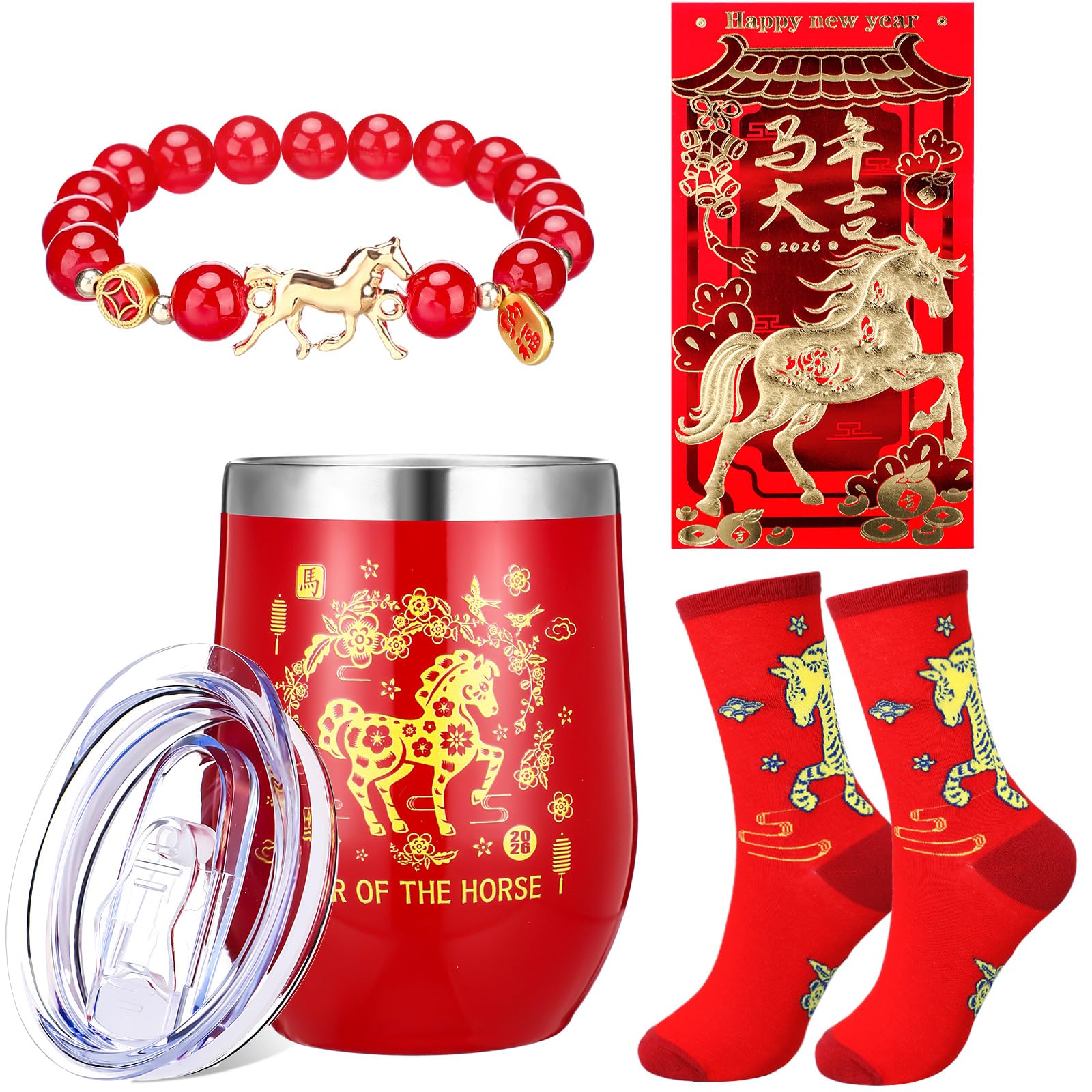 Skylety 12oz tumbler with horse motif, keeps drinks hot or cold on the go.