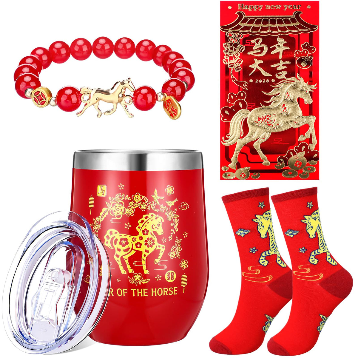Skylety 12oz tumbler with horse motif, keeps drinks hot or cold on the go.