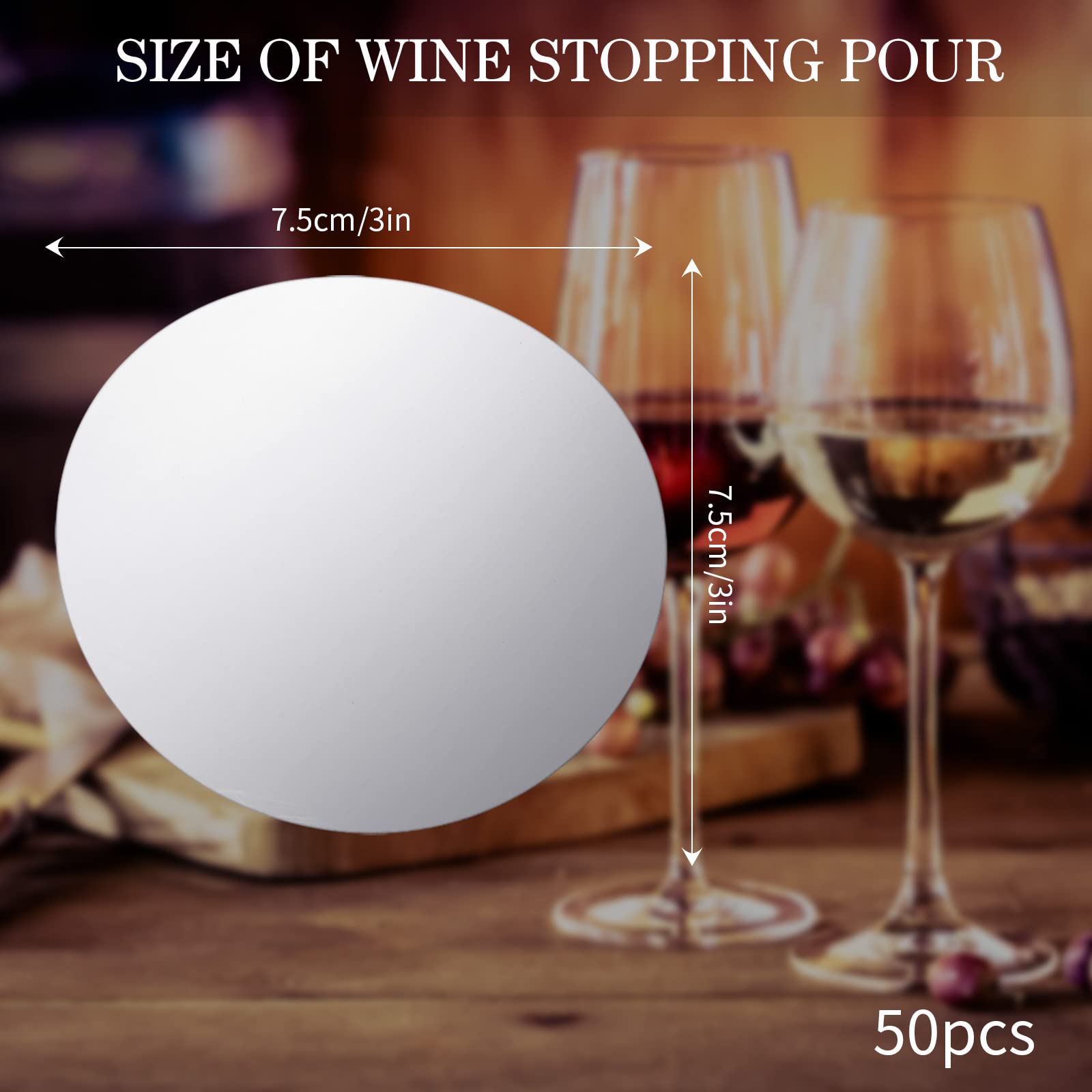 Skyley aluminum foil wine spout disk close-up shows thin reusable material