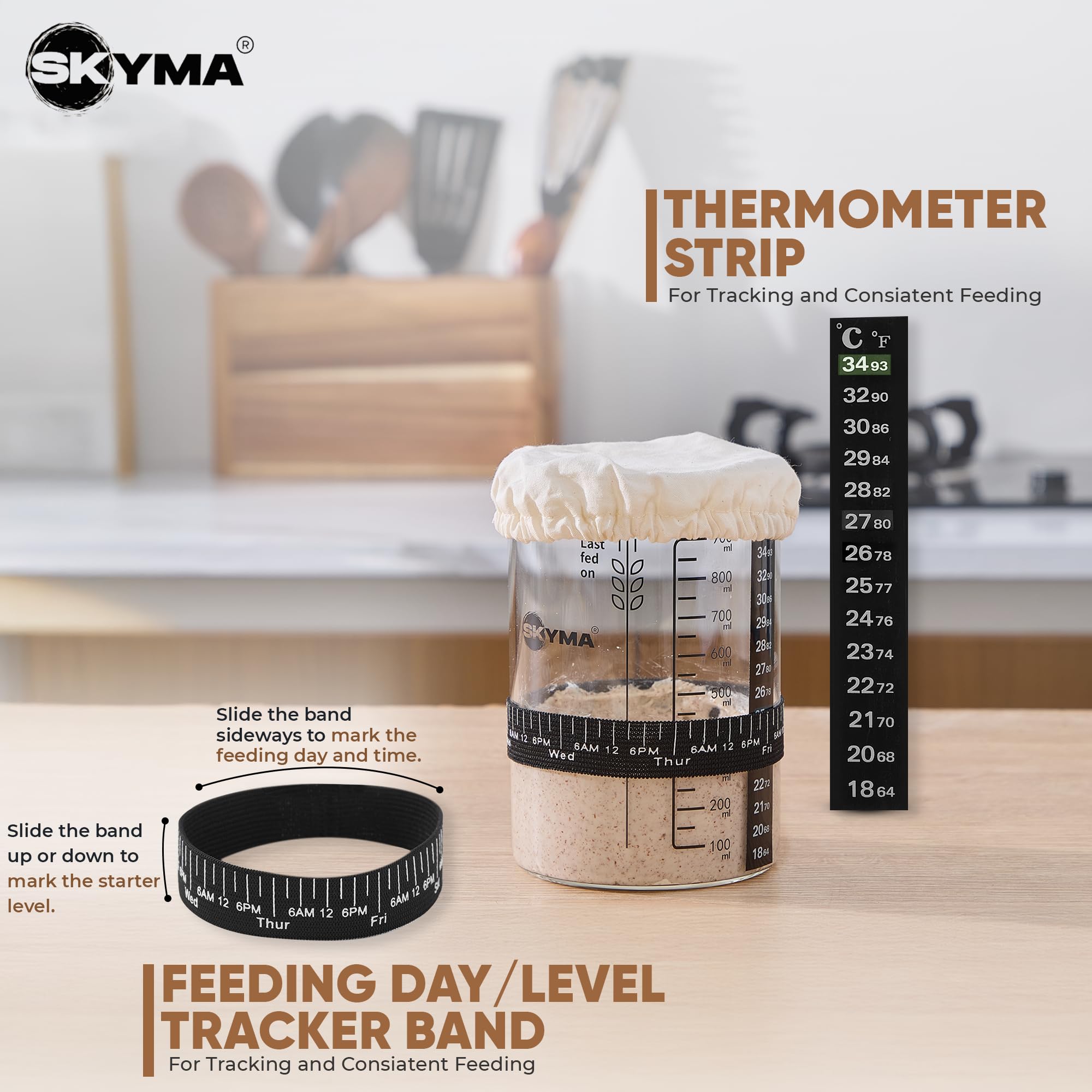 SKYMA feeding date bands keep fermentation schedule visible.