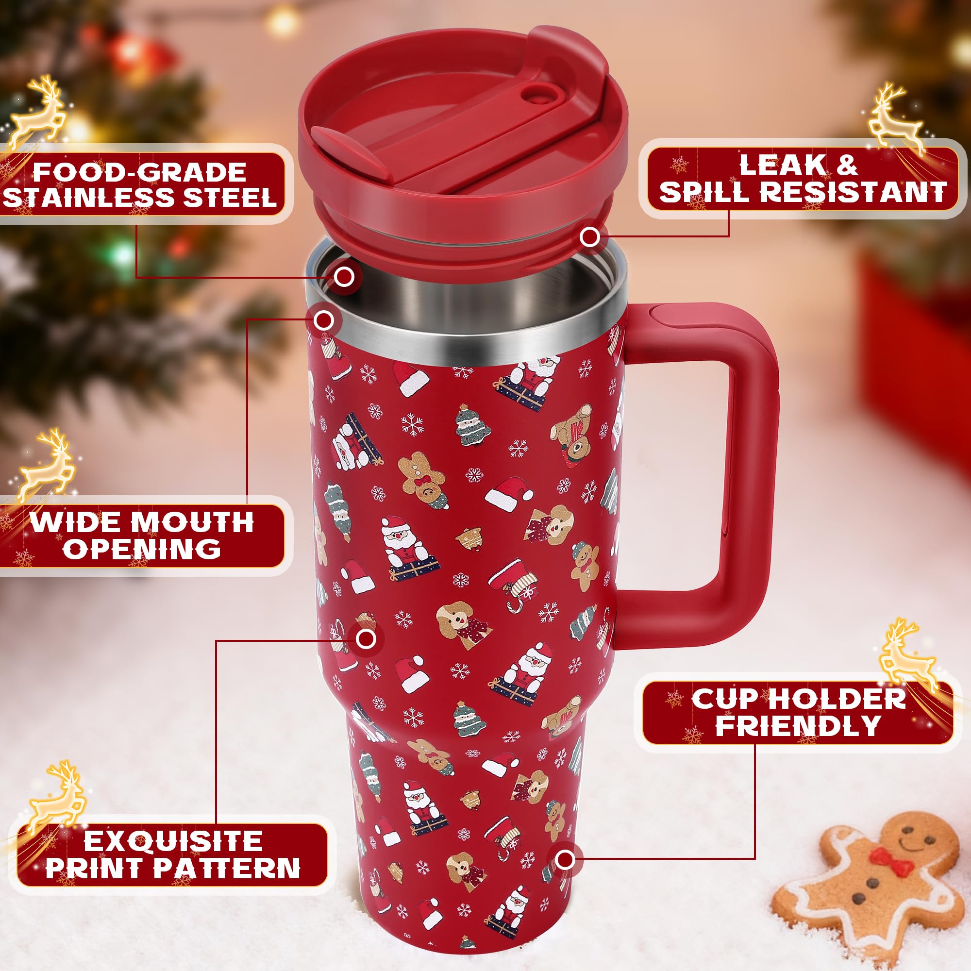 Skywerc 40 oz insulated tumbler with 2 in 1 lid for all day temperature control.