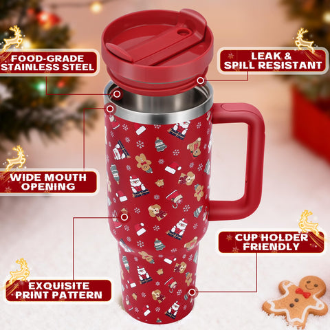 Skywerc 40 oz insulated tumbler with 2 in 1 lid for all day temperature control.