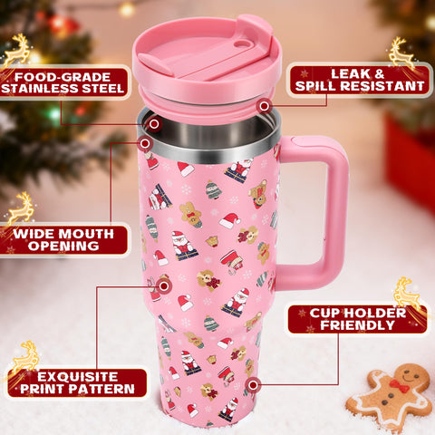 Skywerc Christmas tumbler lid 2-in-1 keeps beverages secure and easy to sip