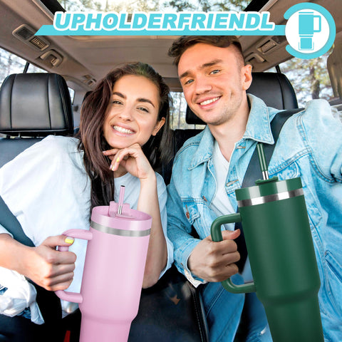 Skywerc travel-friendly bottle for coffee, water, or iced beverages.