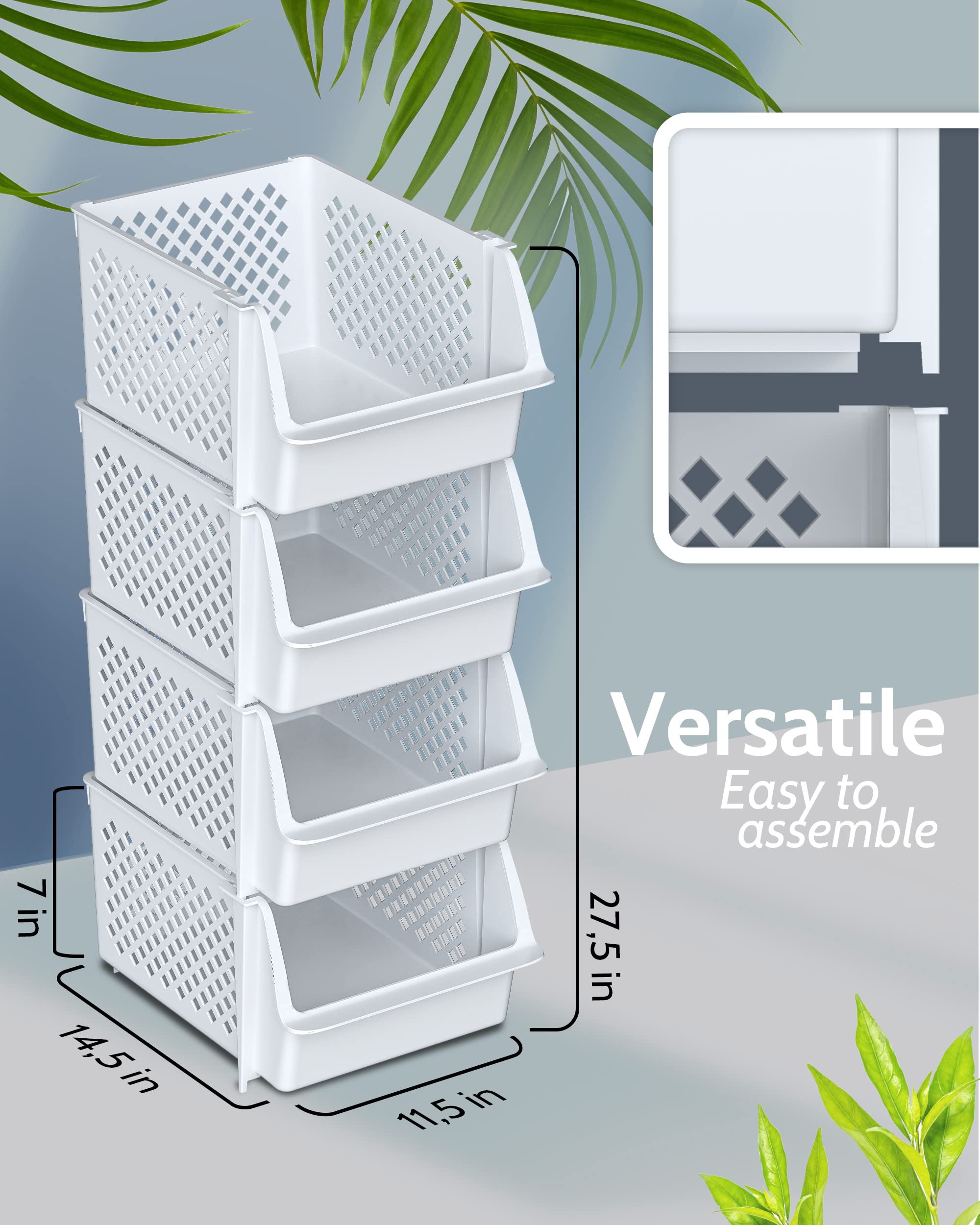 Skywin TidyFriend nestable bin closet saves space when not in use