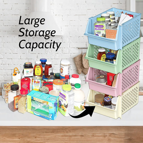 Skywin TidyFriend stackable bin in kitchen saves vertical space and boosts order.