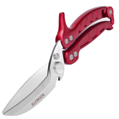 SLEMOON kitchen shears with heavy-duty poultry cutting capability for tough tasks.