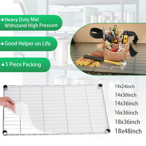 Transparent Slendor liner installed on a wire shelf