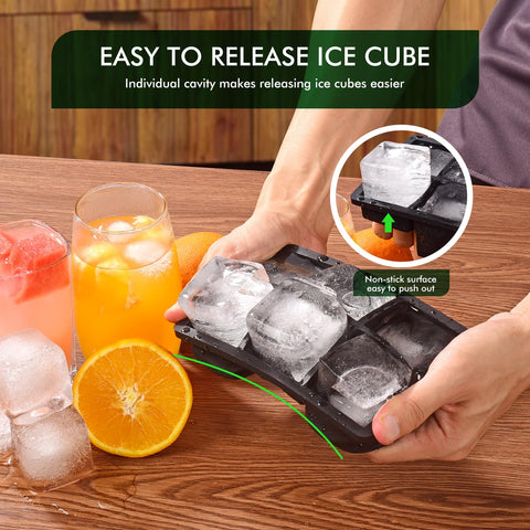 SLGOL non-stick bottom for quick pop-out of full-size cubes