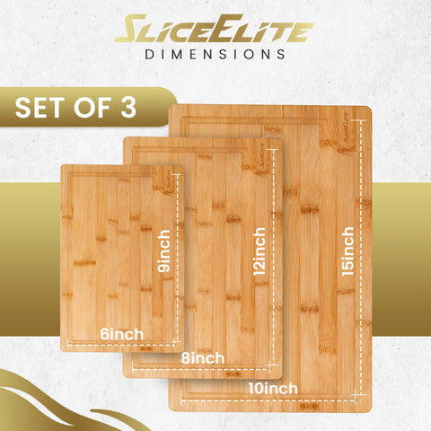 SliceElite bamboo board used as a stylish serving tray for cheese and charcuterie.
