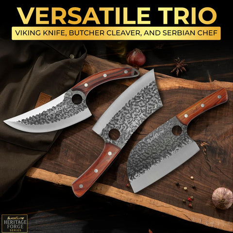 SliceElite hand-forged steel blade emphasizes durability and sharpness.