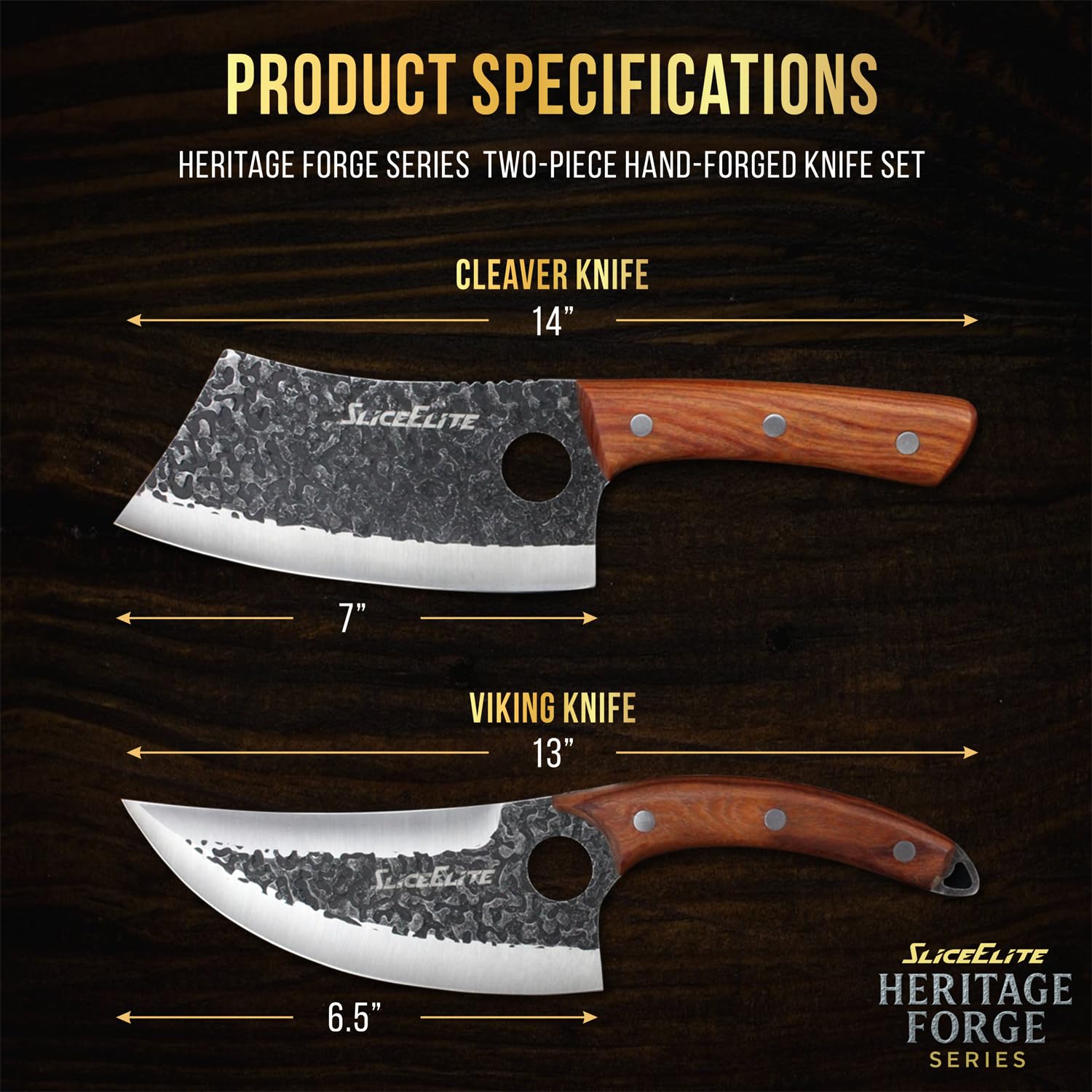 SliceElite blade duo suits indoor cooking and outdoor BBQ tasks.