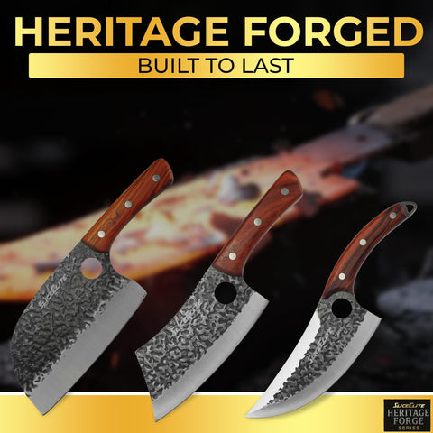 SliceElite restaurant-grade knife collection blends rugged feel with refined craft.