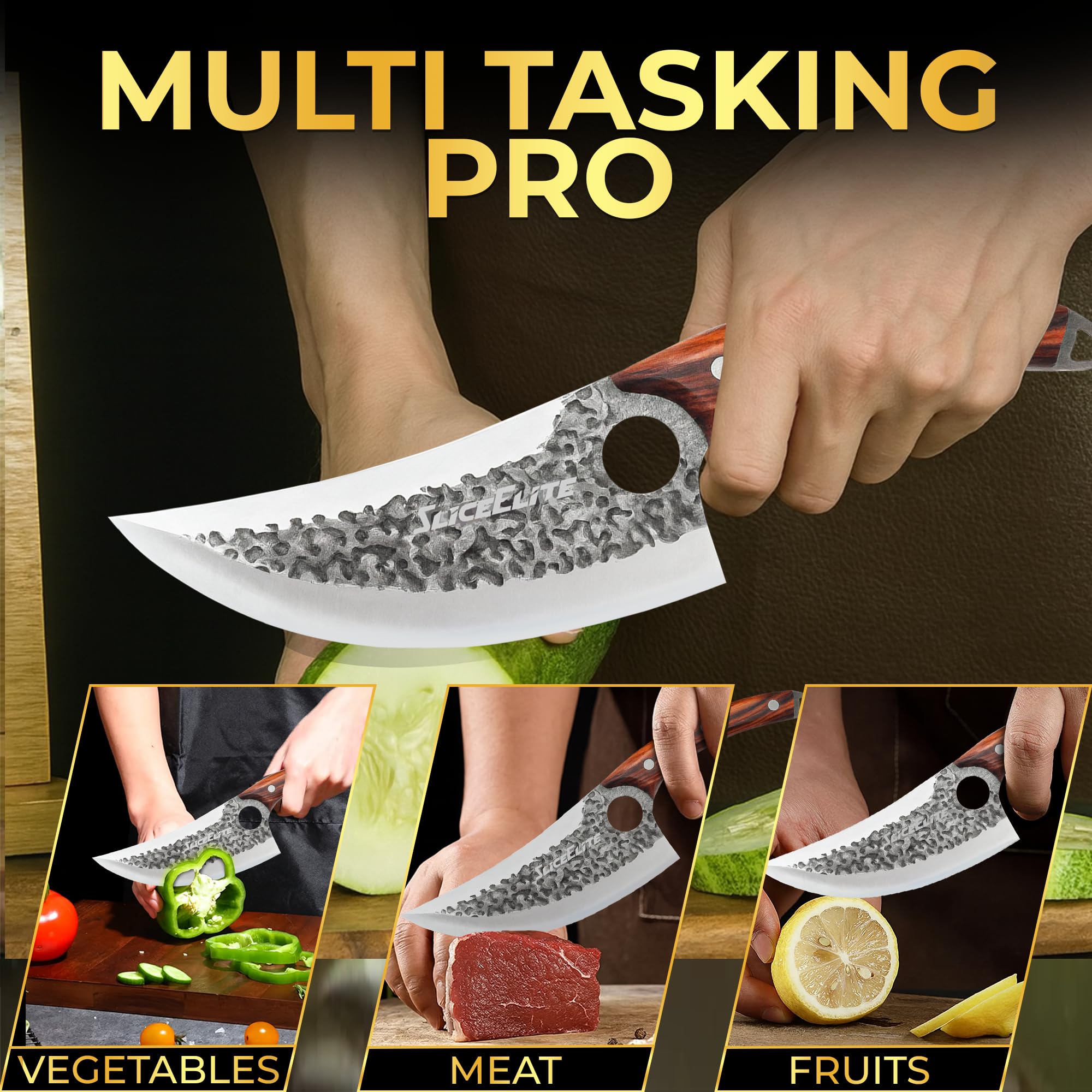 SliceElite suited for BBQ prep and outdoor cooking tasks.
