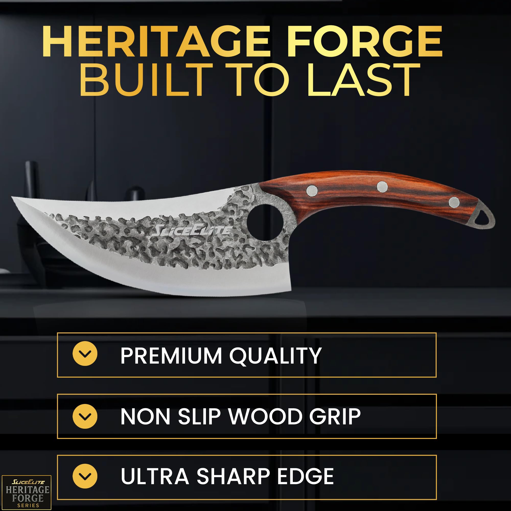 SliceElite Viking knife deboning and trimming meat with ease.