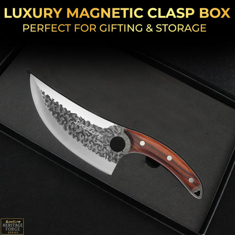 SliceElite ergonomic sandalwood handle improves grip during long prep.
