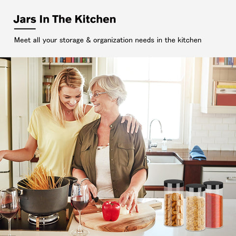 SLifeJars clear food jar for dry goods and snacks.