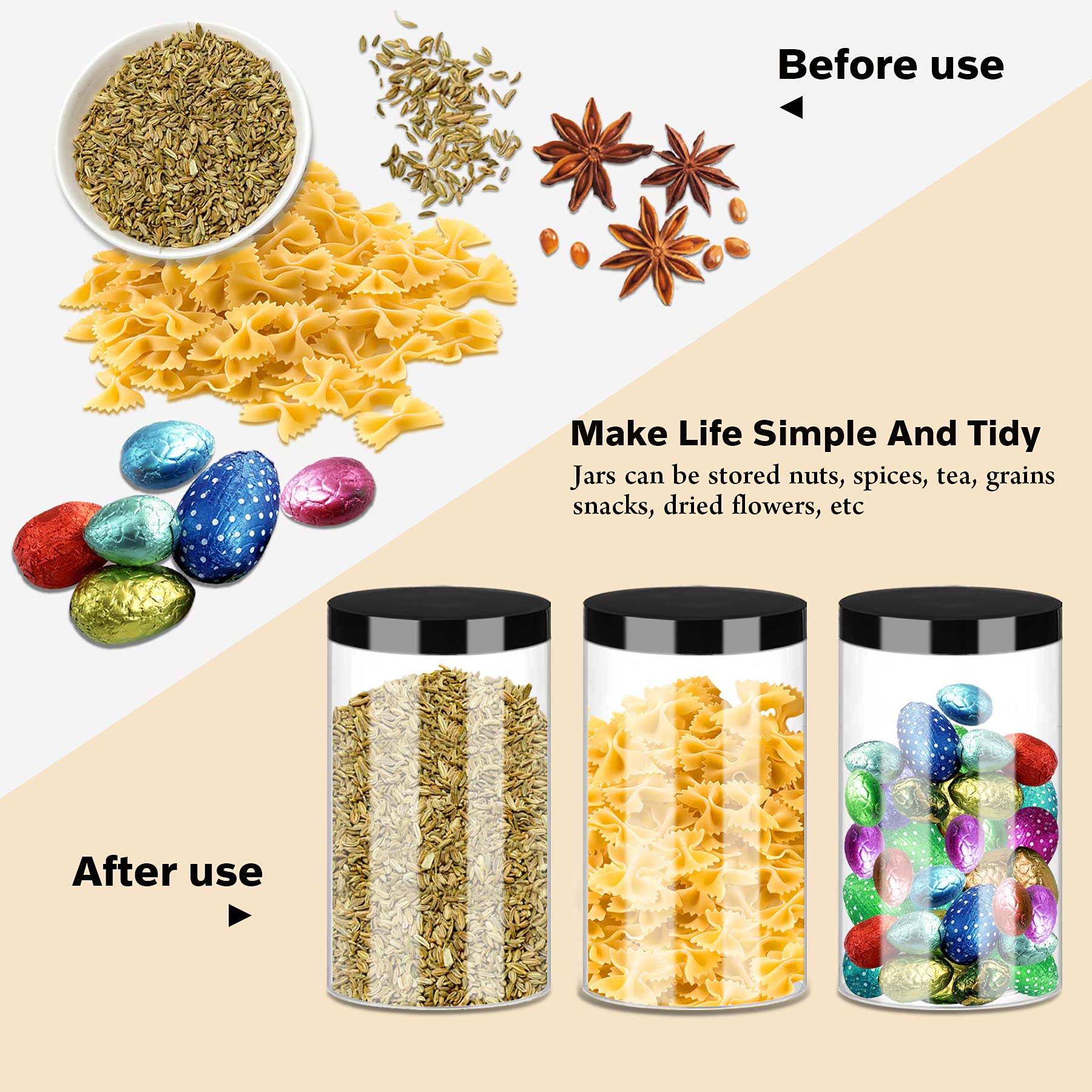 SLifeJars 12-pack set helps keep closets, pantries, and garages organized.