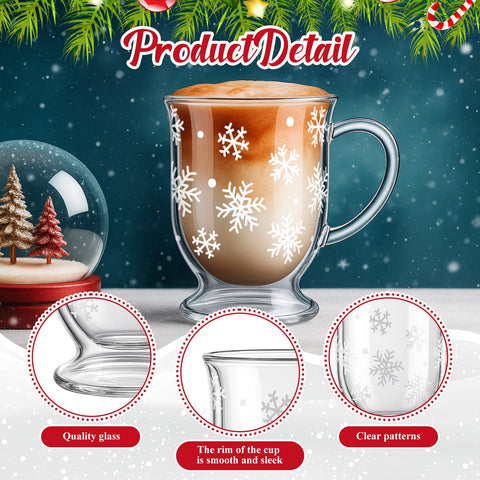 Sliner 12oz clear mug ideal for latte, tea, or hot chocolate.