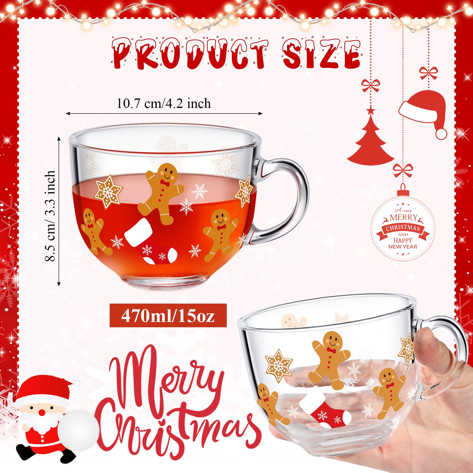 Sliner 16oz capacity mug ideal for latte or hot chocolate.
