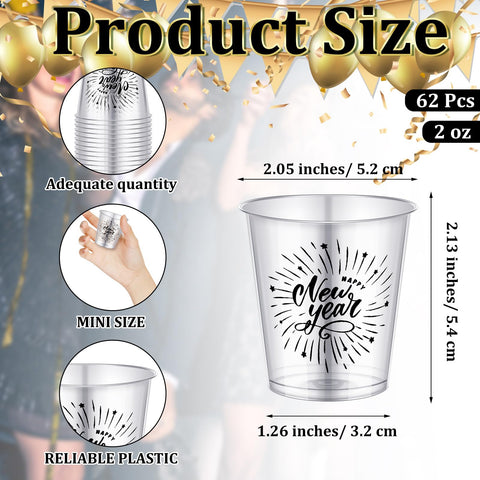 Sliner 62-pcs set provides ample disposable cups for bulk party prep.