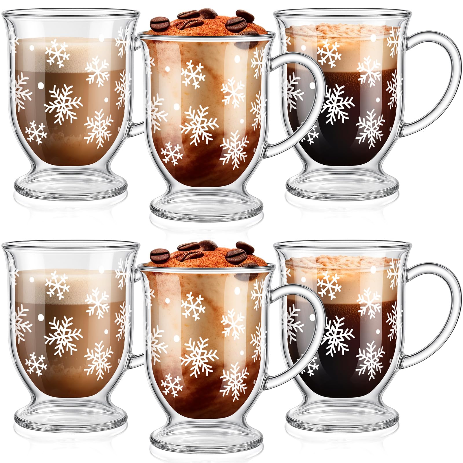 Sliner Christmas snowflake mug with handle for hot drinks.