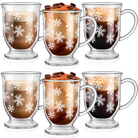 Sliner Christmas snowflake mug with handle for hot drinks.