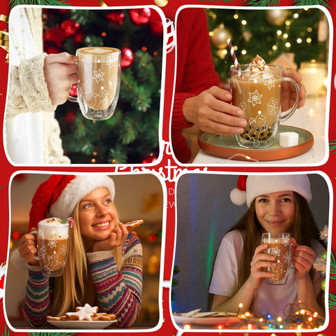 Sliner Christmas-tree design glass mug adds holiday charm