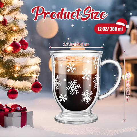 Sliner clear glass coffee mug with handle shows drink color beautifully.